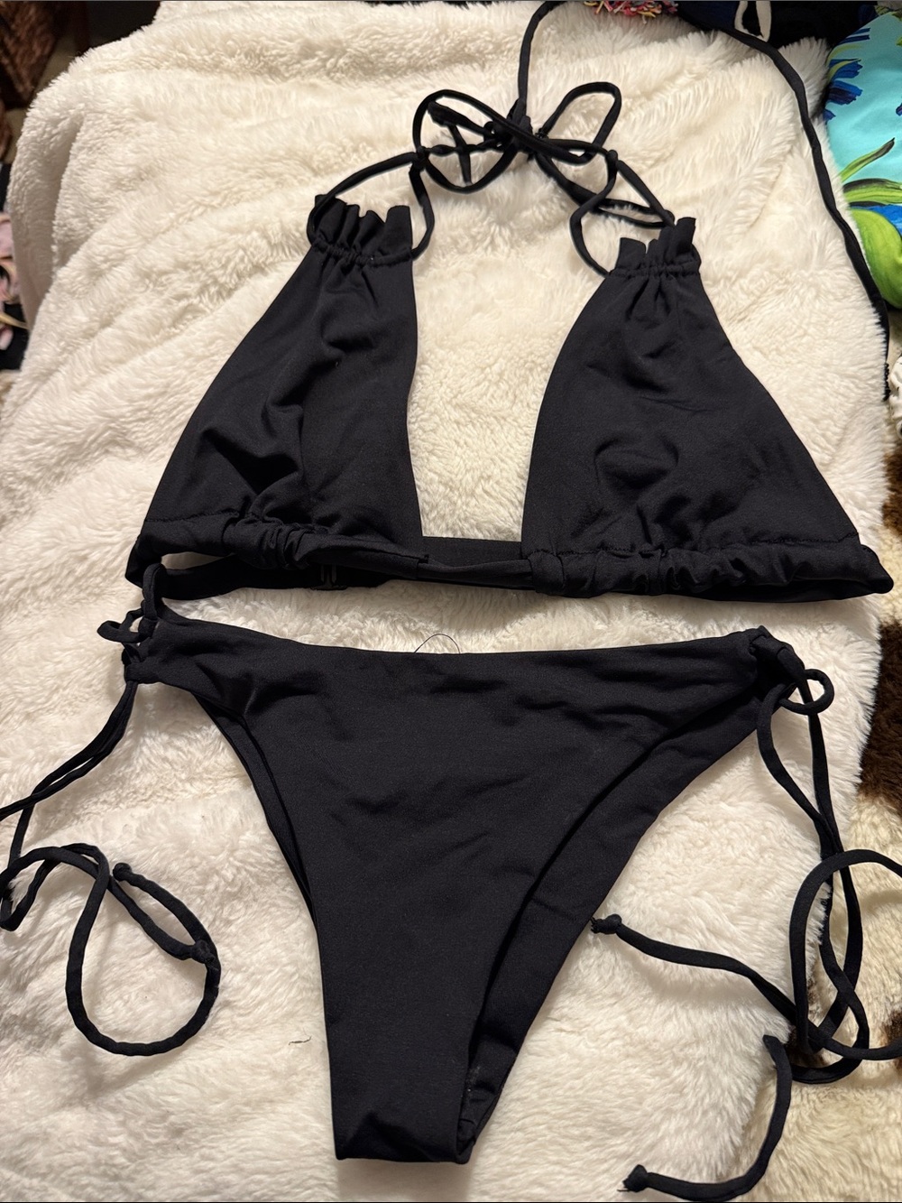 Tavik Black Triangle String Bikini